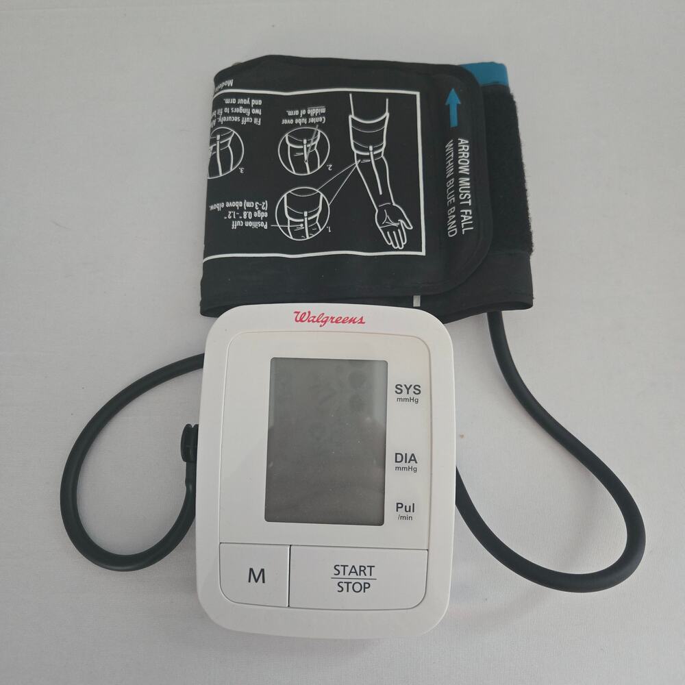 Walgreens Digital Automatic Blood Pressure Monitor Arm Cuff 9"-13" w/5+ Features